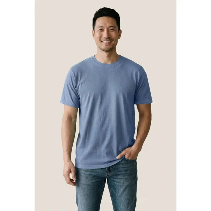 Custom Logo Initial Vintage Washed Crewneck T-shirt