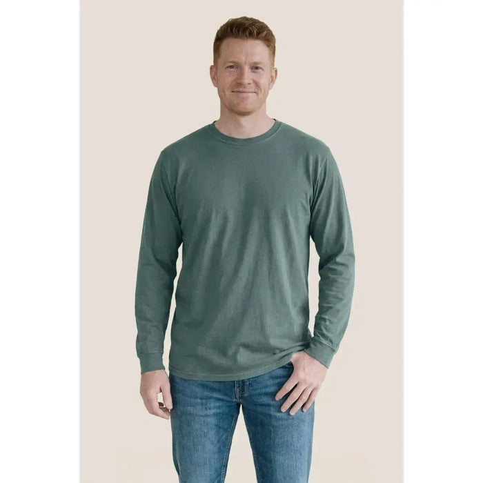 Custom Logo Initial Vintage Washed Long Sleeve T-shirt