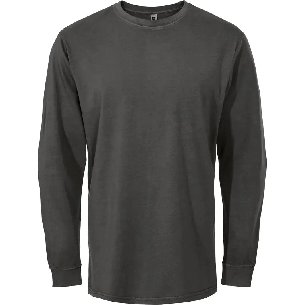 Custom Logo Initial Vintage Washed Long Sleeve T-shirt