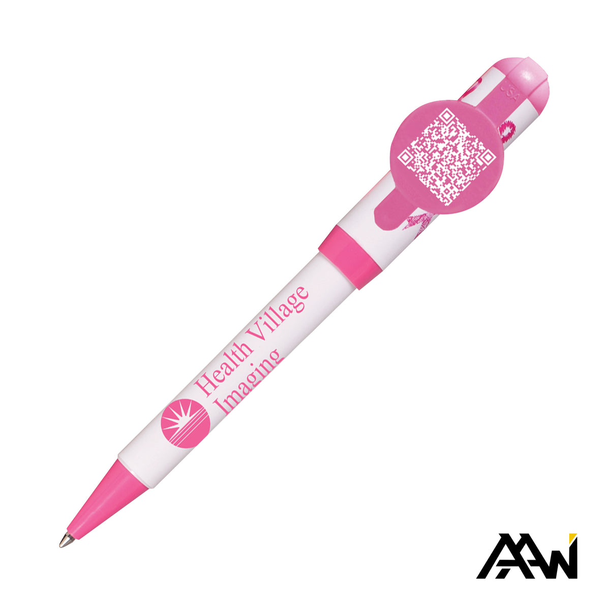 Custom Logo Jumbo QR Billboard Twist Pen - Decorated Cap