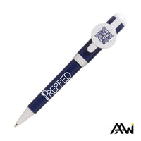 Custom Logo Jumbo QR Billboard Twist Pen - White Accent