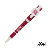 Custom Logo Jumbo QR Billboard Twist Pen - White Accent