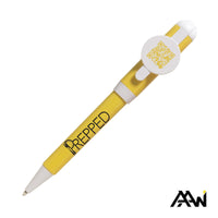 Custom Logo Jumbo QR Billboard Twist Pen - White Accent
