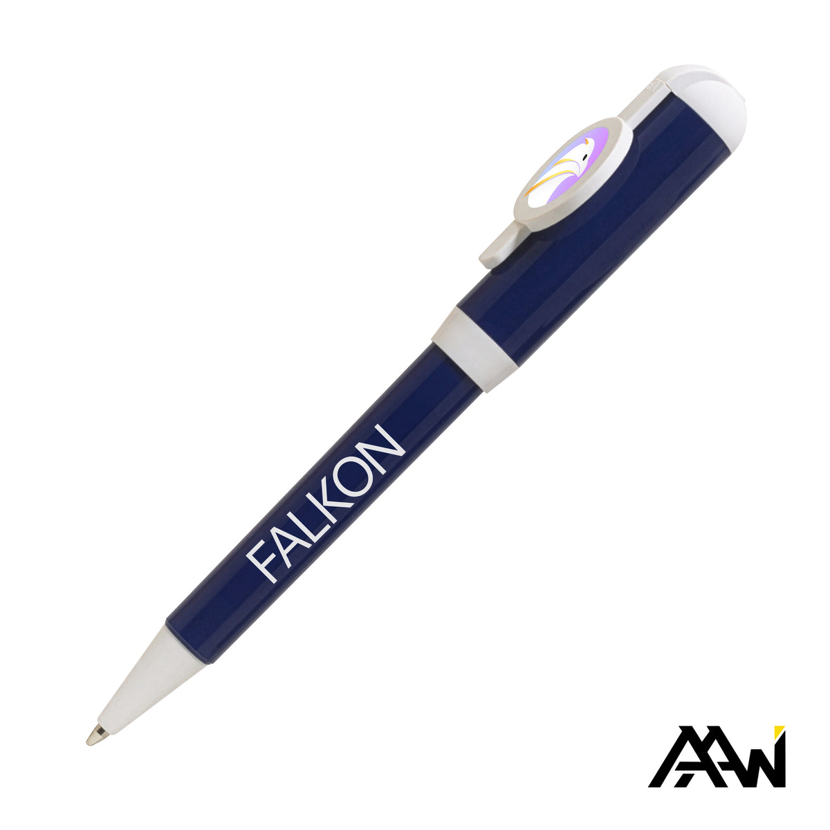 Custom Logo Jumbo VividPrint™ Billboard Twist Pen - White Accent