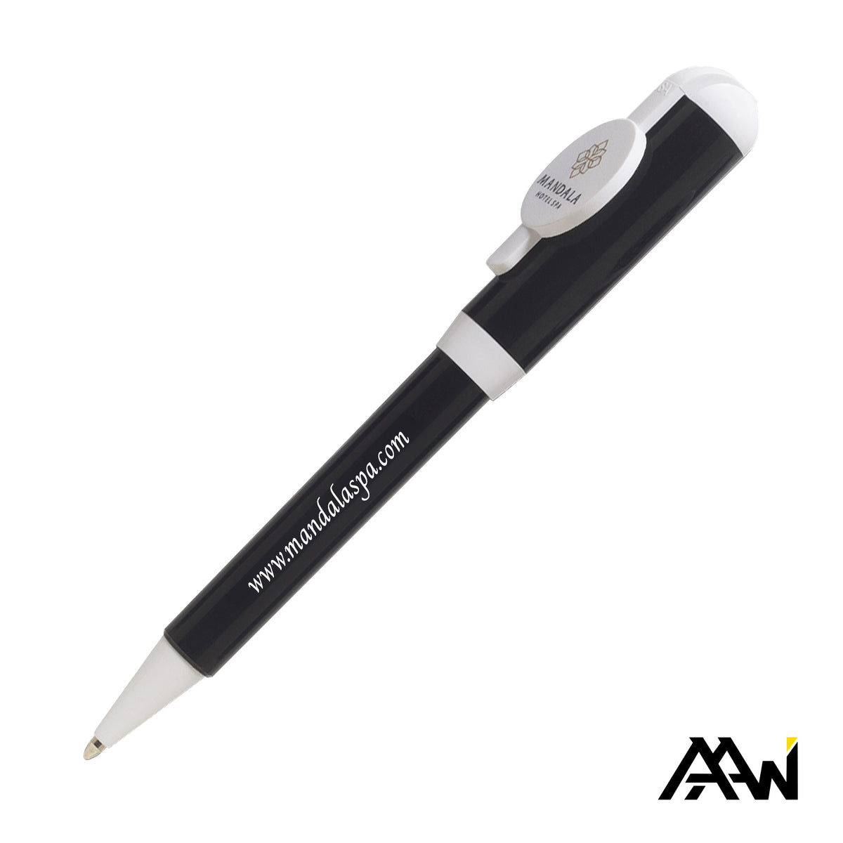 Custom Logo Jumbo VividPrint™ Billboard Twist Pen - White Accent