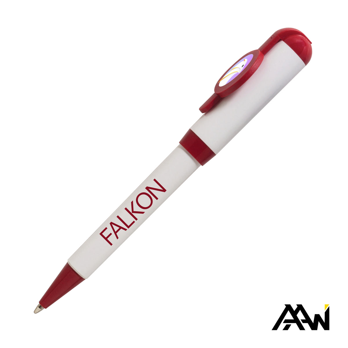Custom Logo Jumbo VividPrint™ Billboard Twist White Pen - Colored Accent