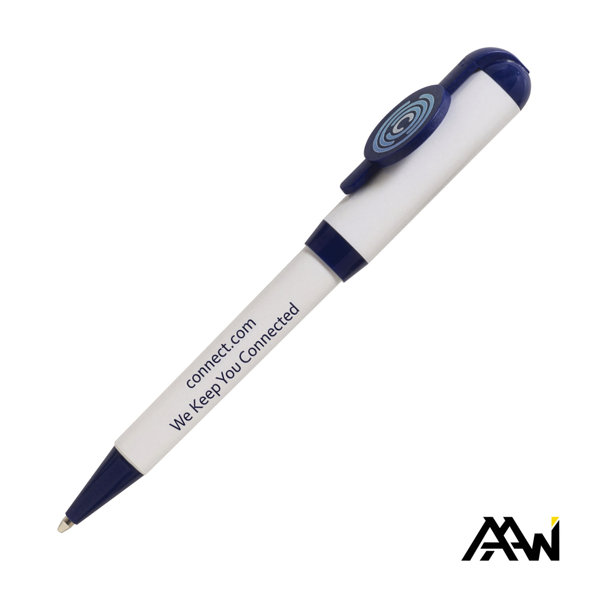 Custom Logo Jumbo VividPrint™ Billboard Twist White Pen - Colored Accent