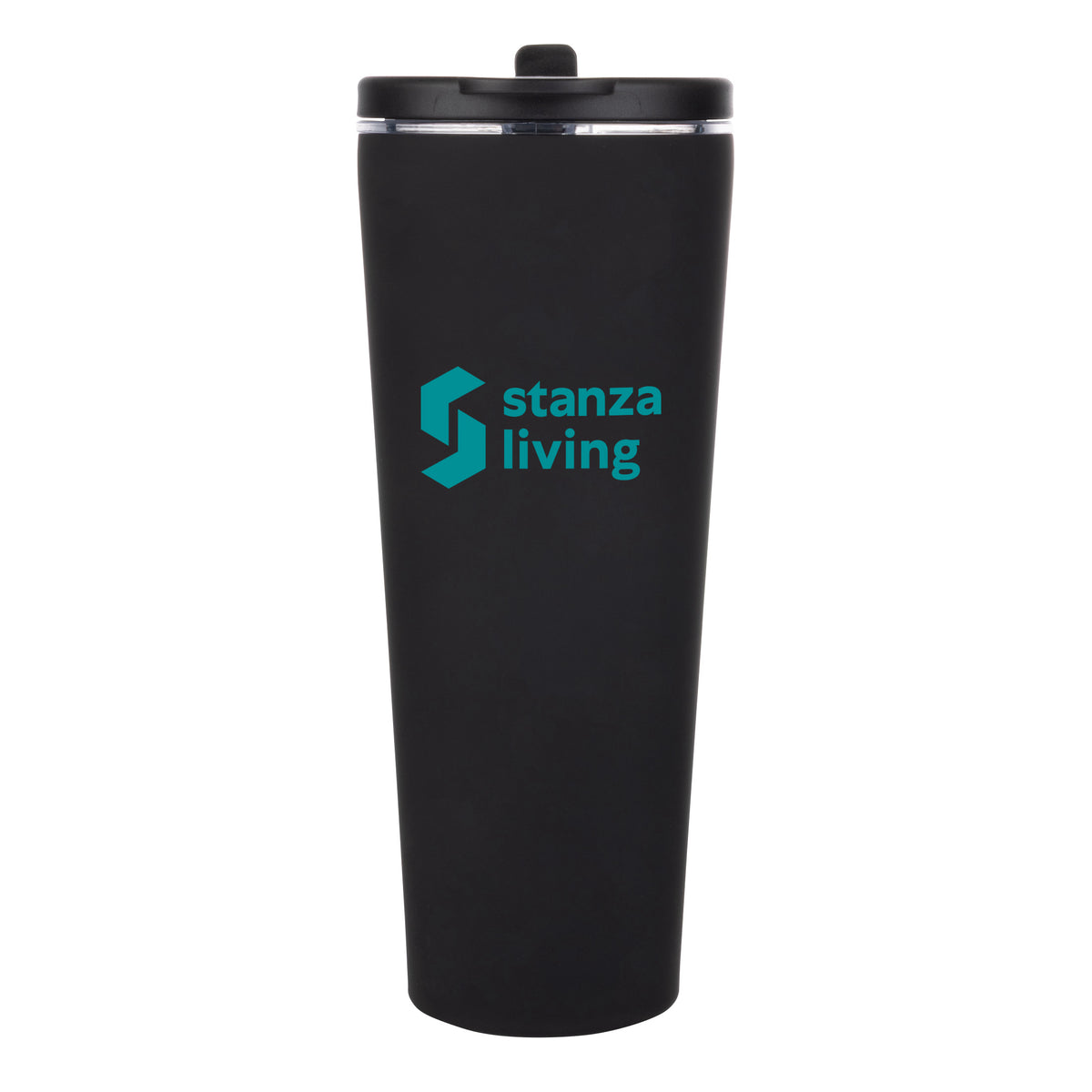 Custom Logo Krantz Rubberized Tumbler w/Straw & Carry Handle - 30oz