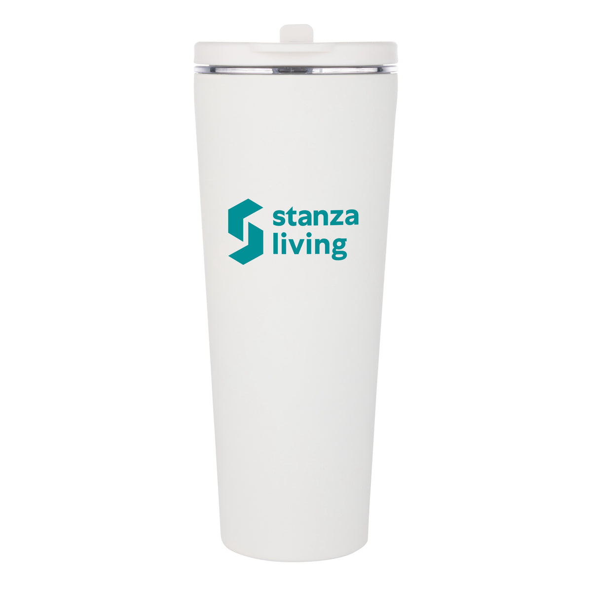 Custom Logo Krantz Rubberized Tumbler w/Straw & Carry Handle - 30oz