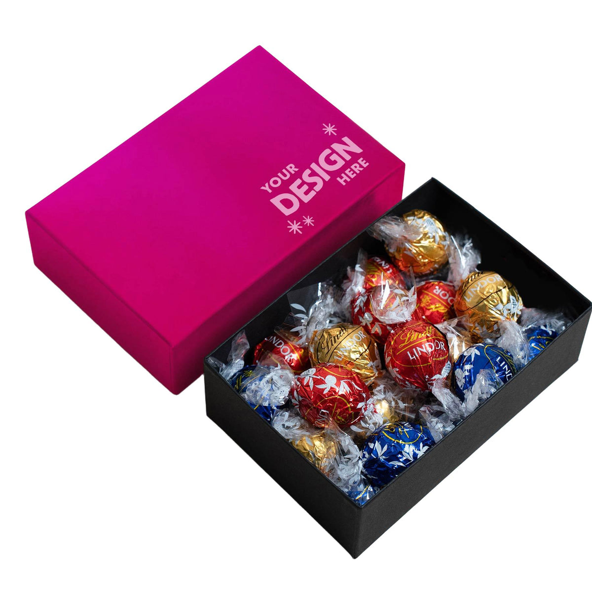Custom Logo Lindt Moments: 12-Piece Lindor Truffle Gift Set – Luxury Packaging