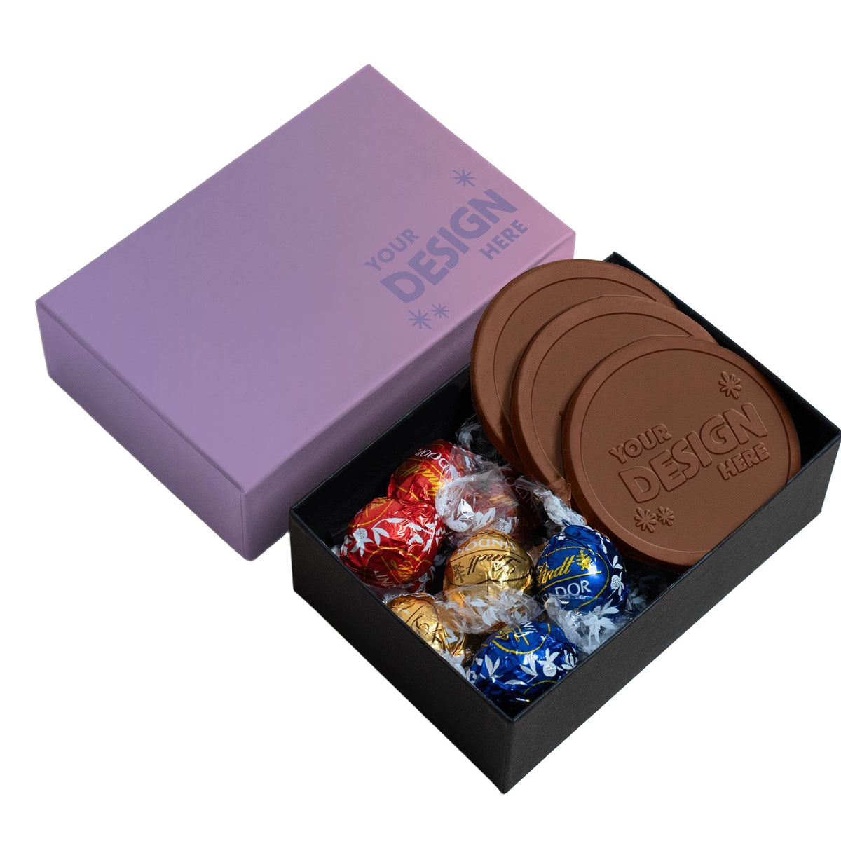 Custom Logo Lindt Moments: 9-Piece Lindor Truffle & Cookie Gift Set – Luxury Packaging