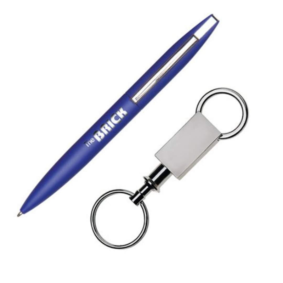 Custom Logo London Pen/Keyring Gift Set