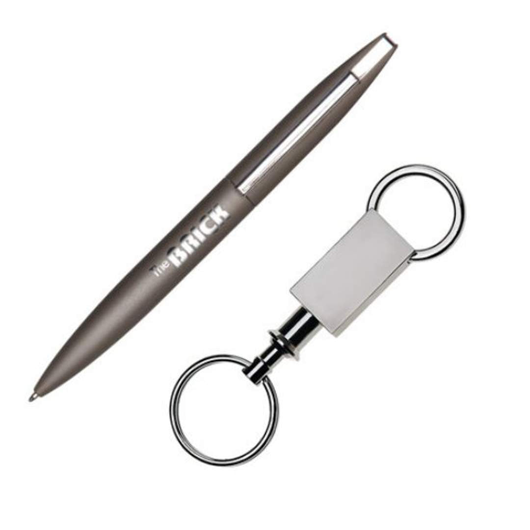 Custom Logo London Pen/Keyring Gift Set
