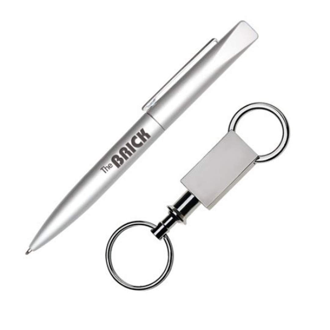 Custom Logo London Pen/Keyring Gift Set