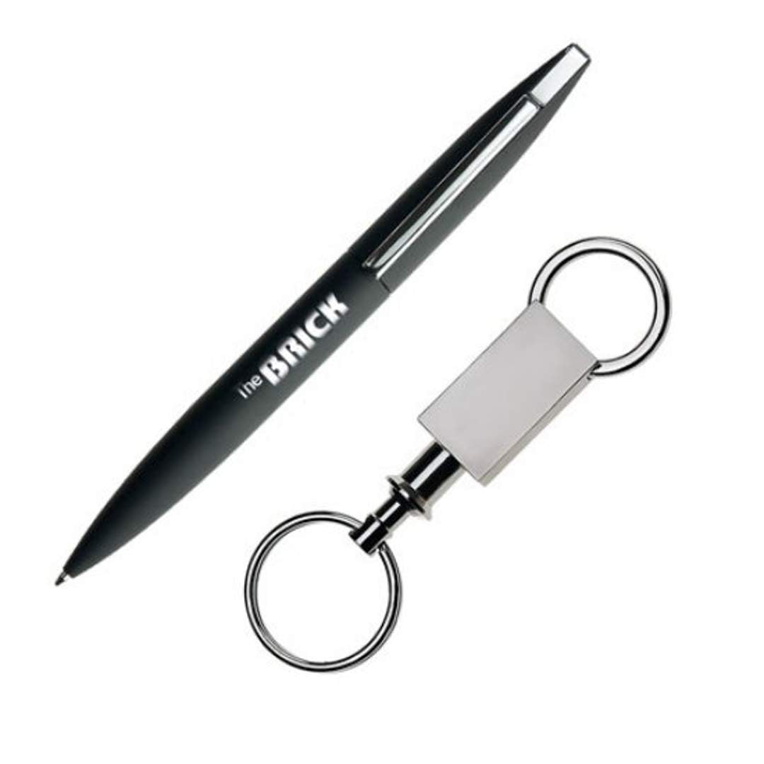 Custom Logo London Pen/Keyring Gift Set