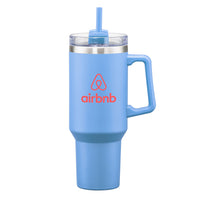 Custom Logo Makena Handle Travel Mug w/Straw - 40oz