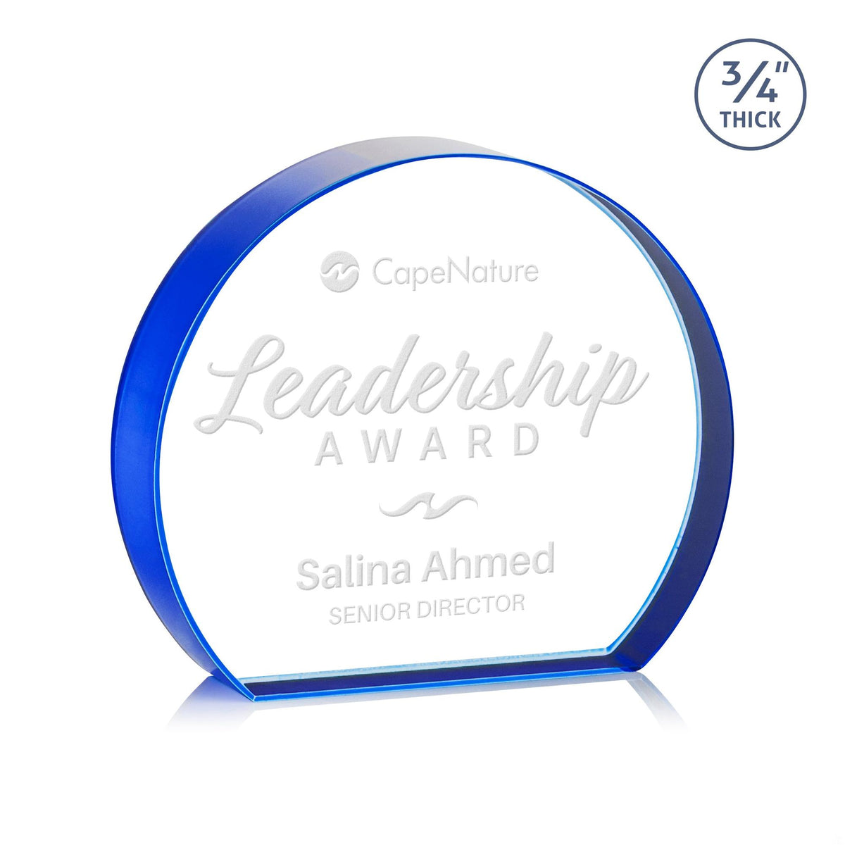Custom Logo Maren Hemisphere Award - Blue