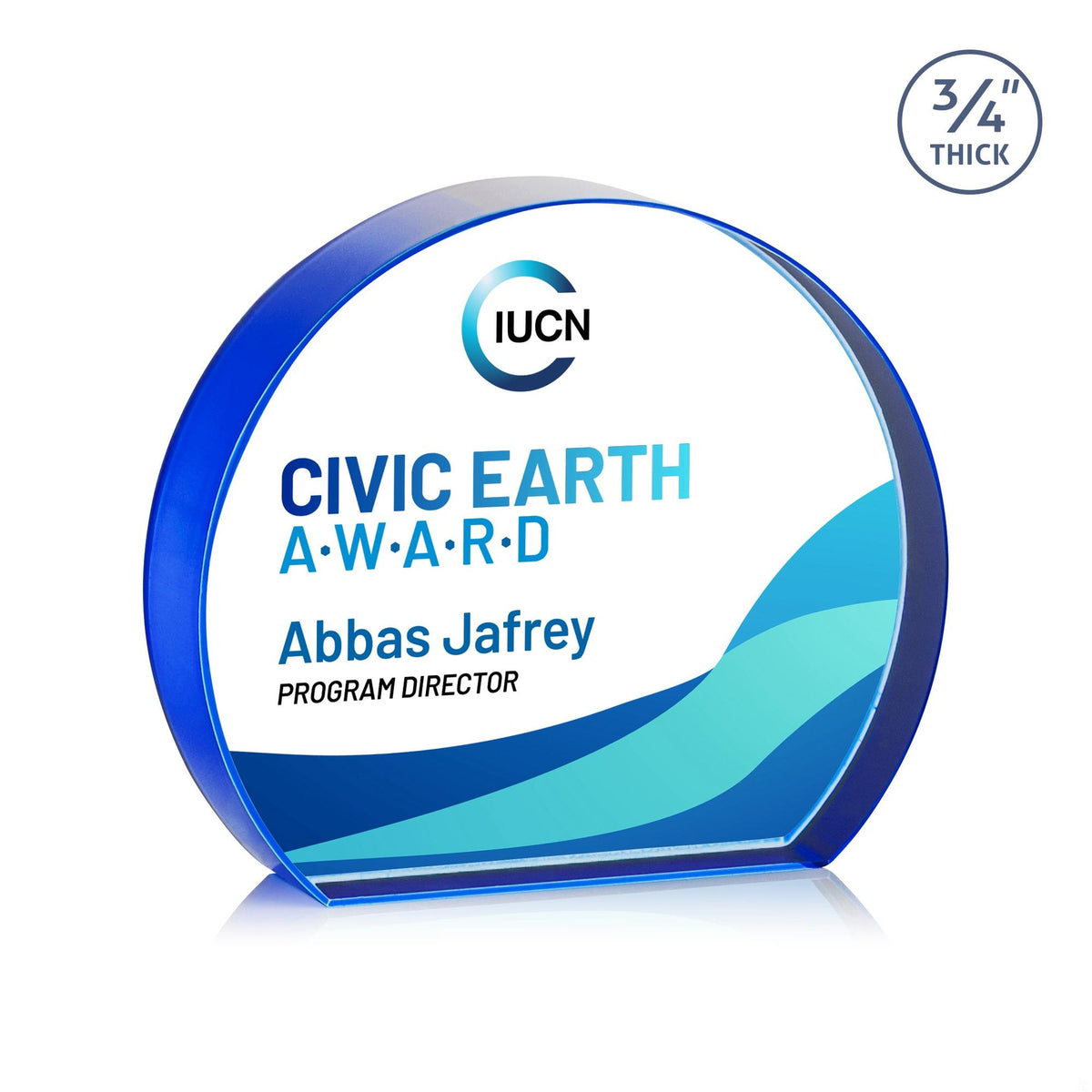 Custom Logo Maren Hemisphere VividPrint™ Award - Blue