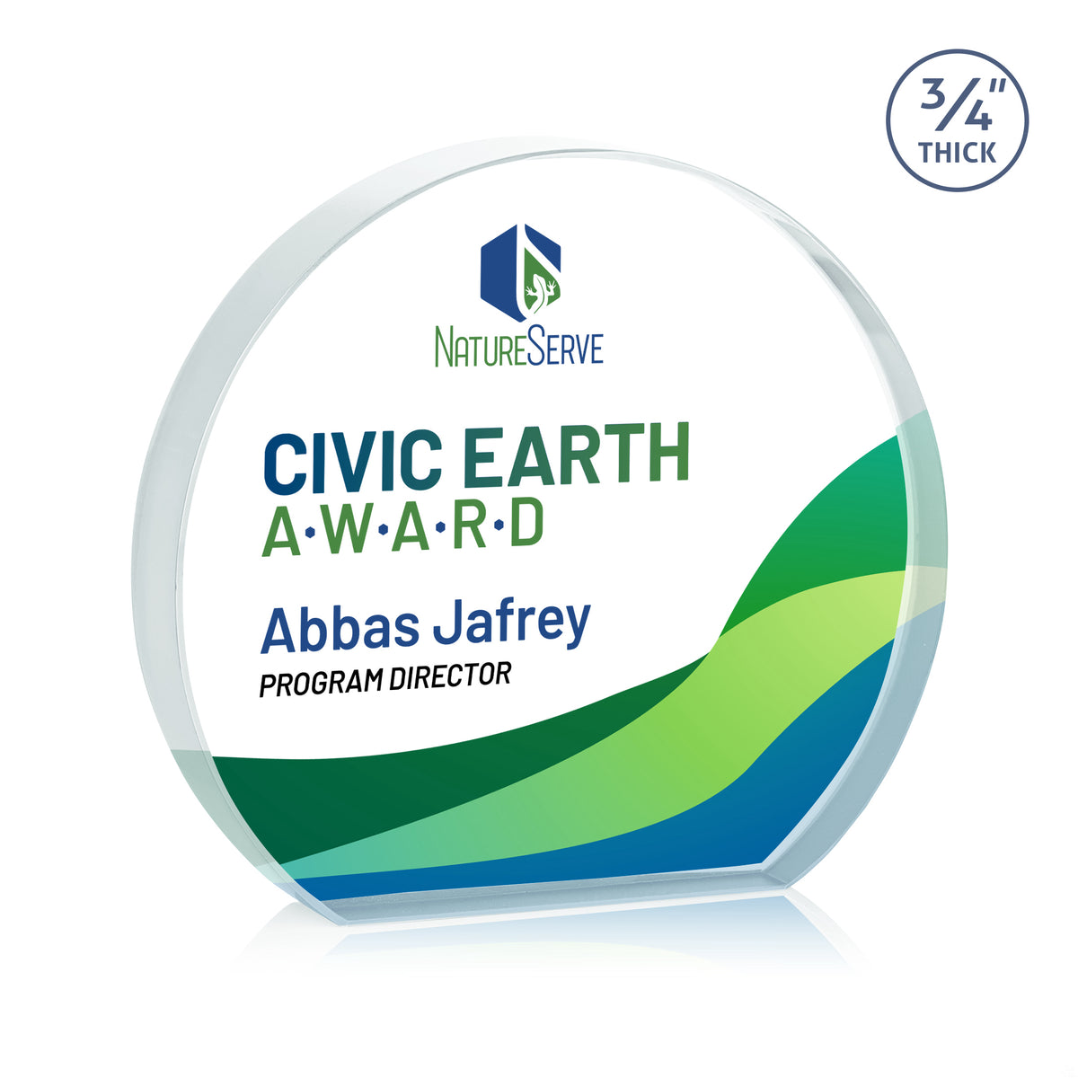 Custom Logo Maren Hemisphere VividPrint™ Award - Clear