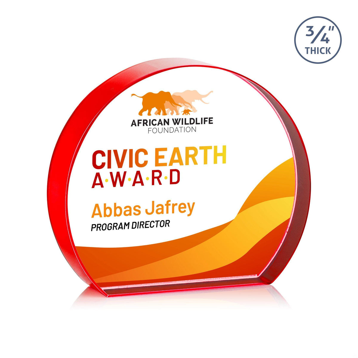 Custom Logo Maren Hemisphere VividPrint™ Award - Red