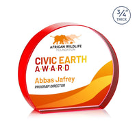 Custom Logo Maren Hemisphere VividPrint™ Award - Red