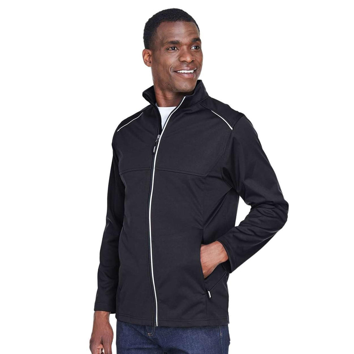 Custom Logo Men's Techno Lite Three-Layer Knit Tech-Shell