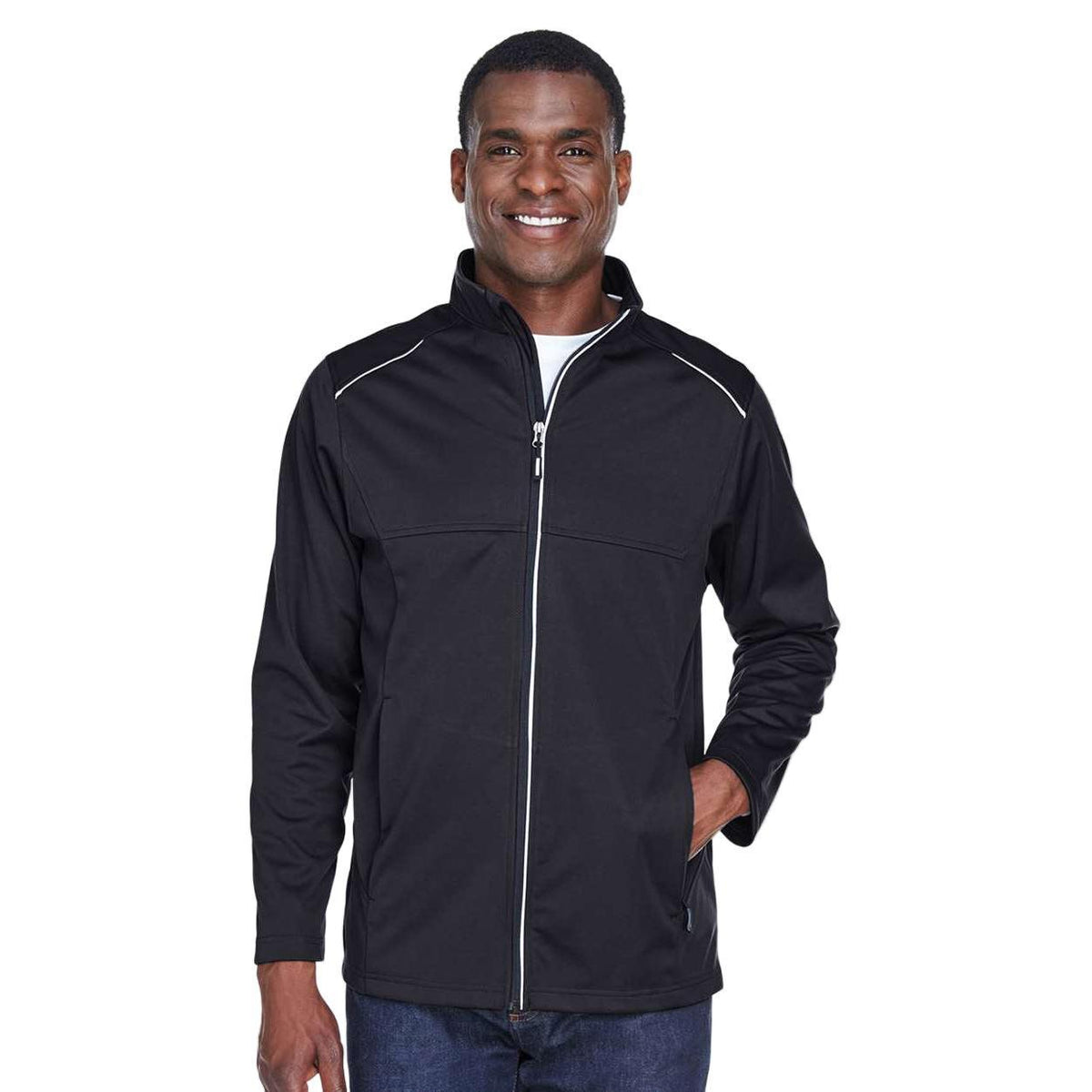 Custom Logo Men's Techno Lite Three-Layer Knit Tech-Shell