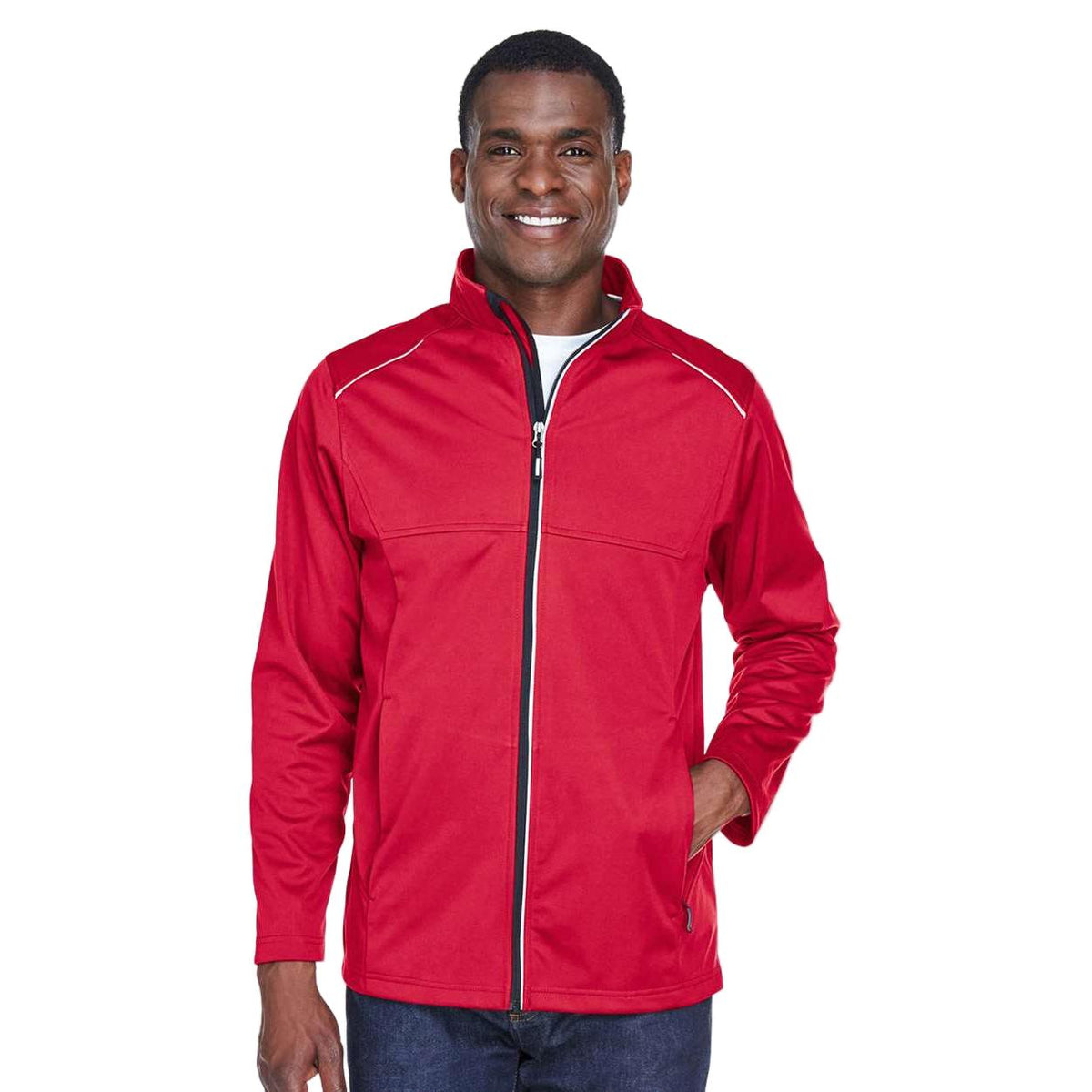 Custom Logo Men's Techno Lite Three-Layer Knit Tech-Shell