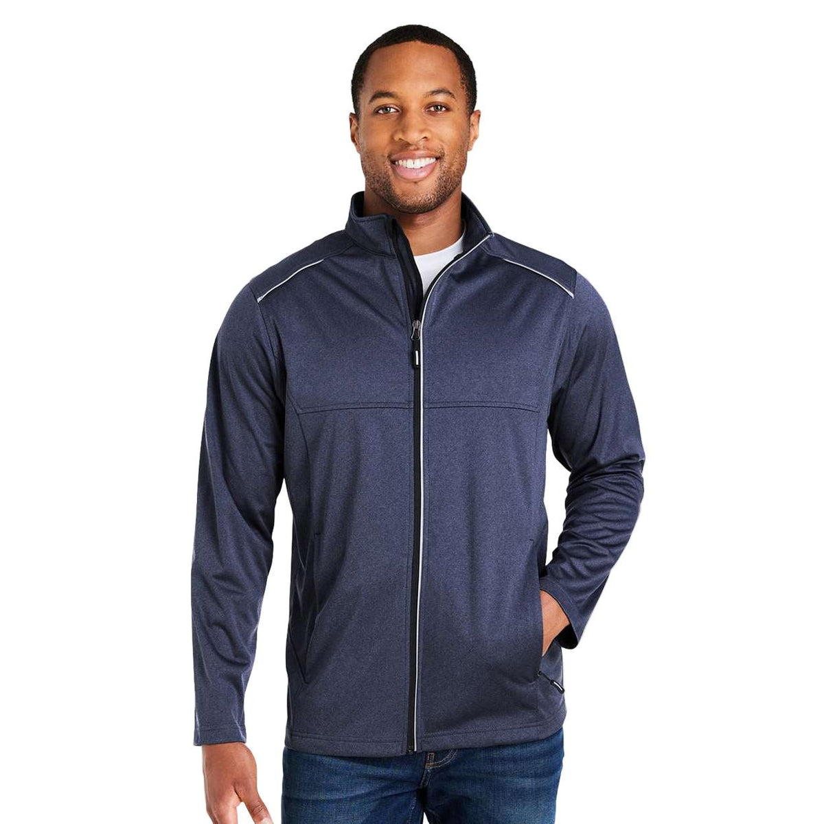 Custom Logo Men's Techno Lite Three-Layer Knit Tech-Shell