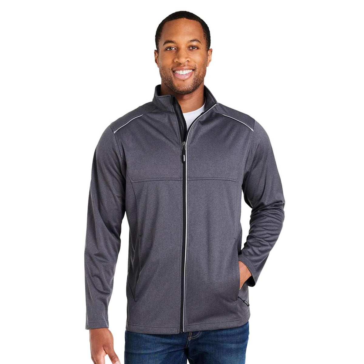 Custom Logo Men's Techno Lite Three-Layer Knit Tech-Shell