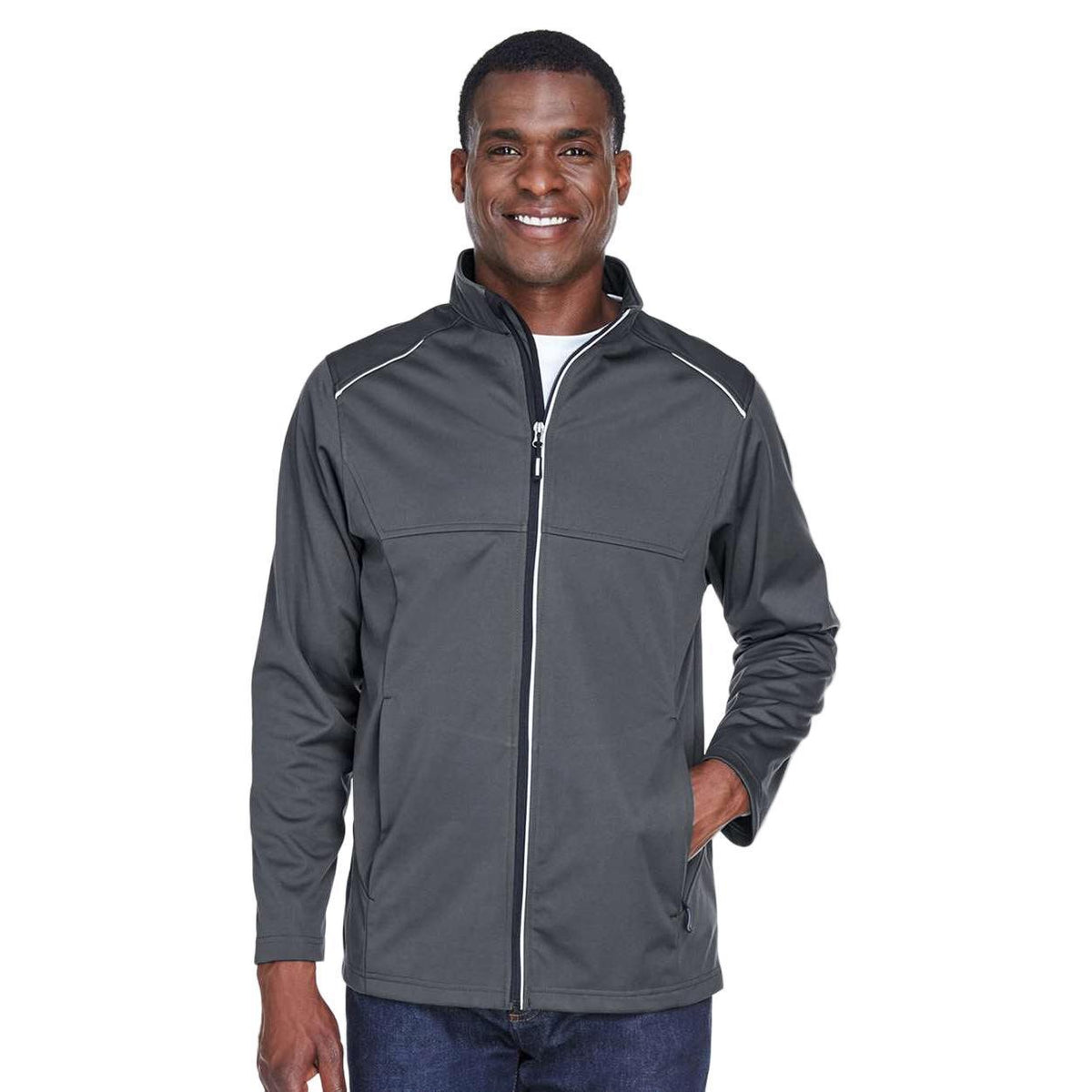 Custom Logo Men's Techno Lite Three-Layer Knit Tech-Shell