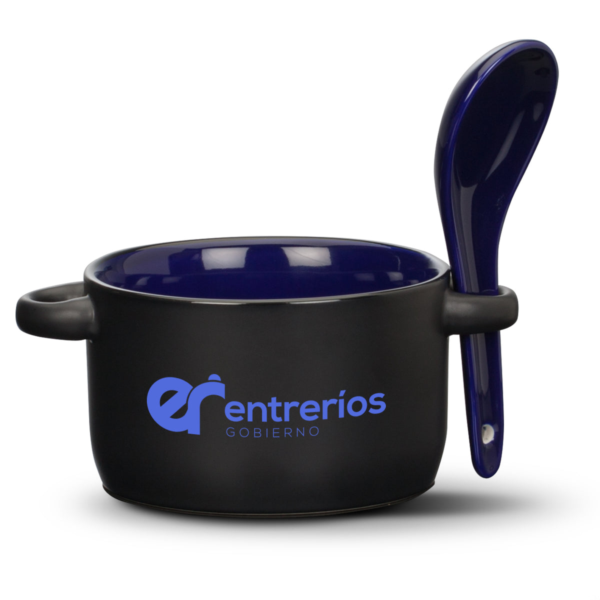 Custom Logo Merritt Soup Mug & Spoon - 12oz - Imprinted