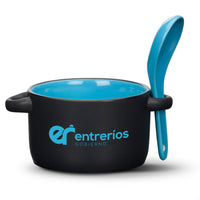Custom Logo Merritt Soup Mug & Spoon - 12oz - Imprinted
