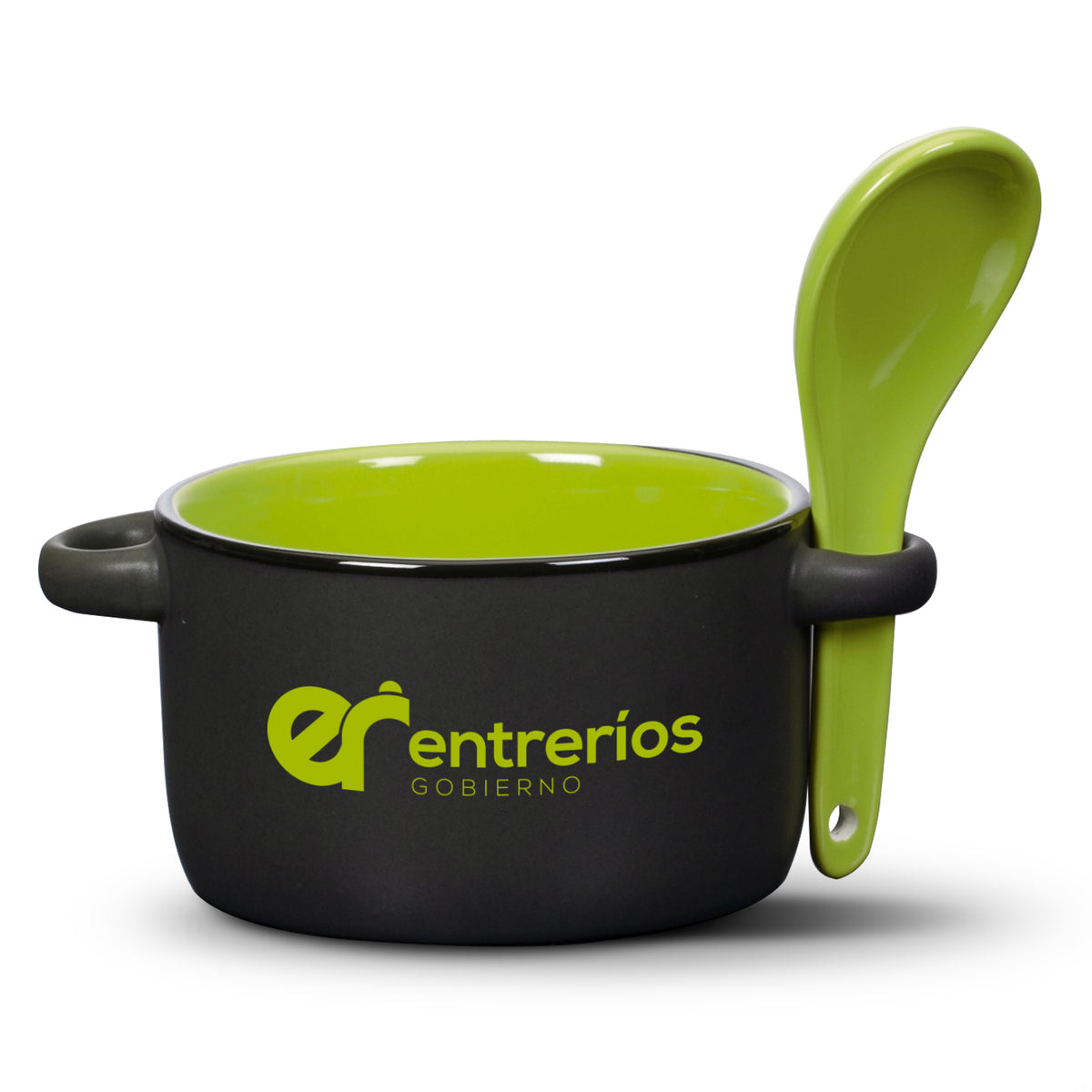 Custom Logo Merritt Soup Mug & Spoon - 12oz - Imprinted