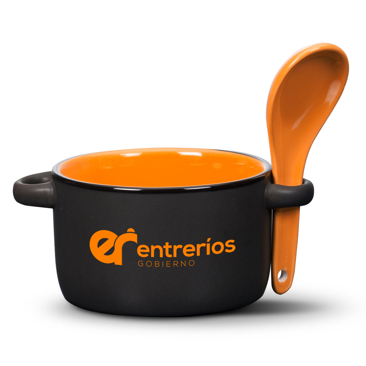 Custom Logo Merritt Soup Mug & Spoon - 12oz - Imprinted