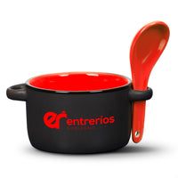 Custom Logo Merritt Soup Mug & Spoon - 12oz - Imprinted