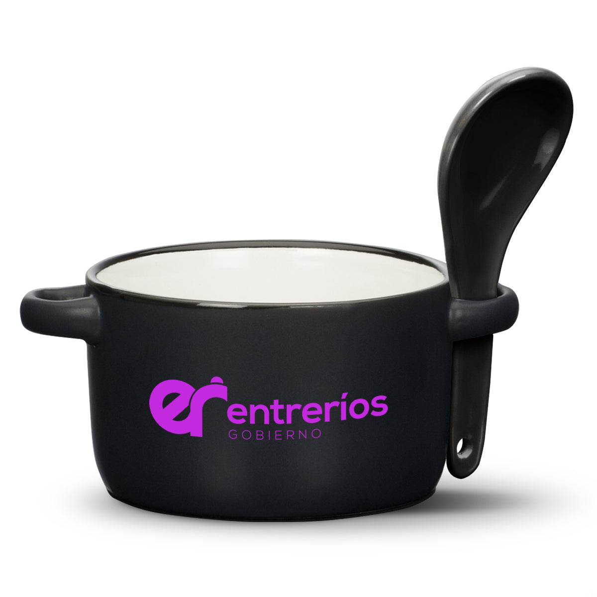 Custom Logo Merritt Soup Mug & Spoon - 12oz - Imprinted