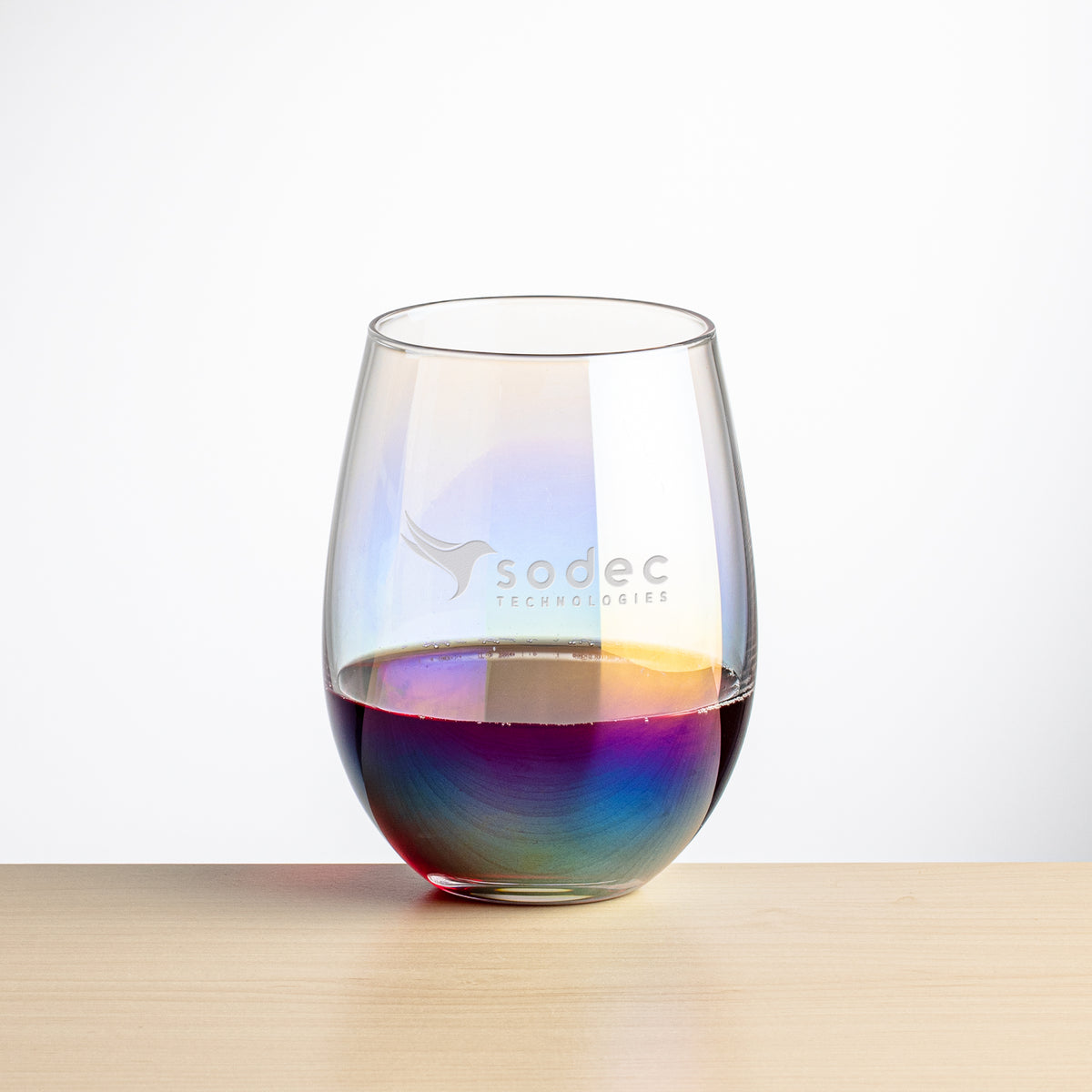 Custom Logo Miami Stemless Wine - Deep Etch
