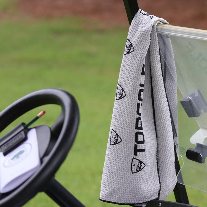 Custom Logo Microfiber Waffle Caddie Towel