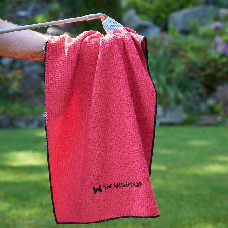 Custom Logo Microfiber Waffle Caddie Towel