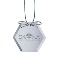 Custom Logo Mirror Ornament - Hexagon