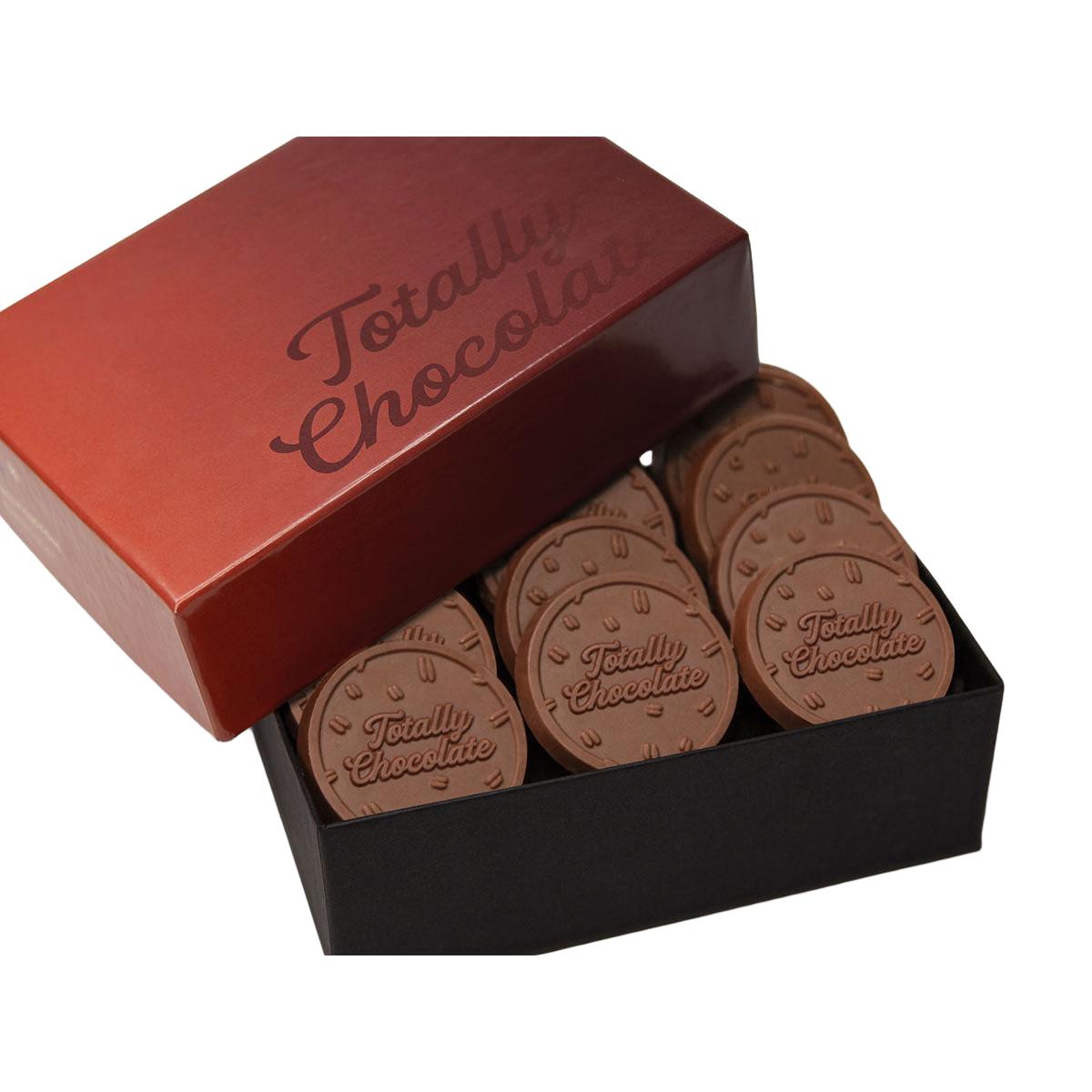 Custom Logo NEW – 12-Piece 2″ Chocolate Mini Sugar Cookie Gift Set – Luxury Packaging