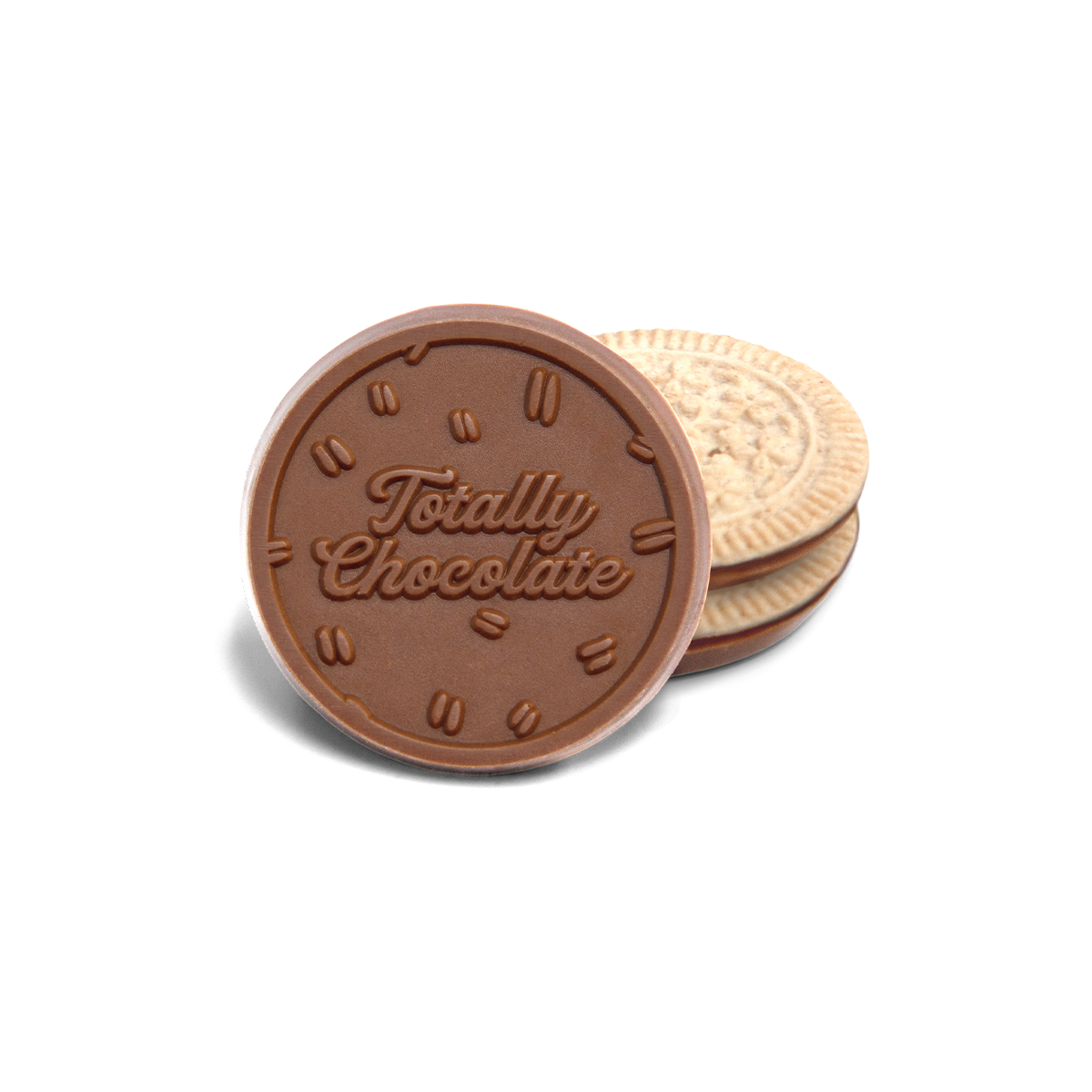 Custom Logo NEW – 2″ Mini Sugar Cookie with Engraved Chocolate