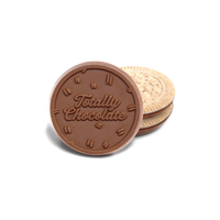 Custom Logo NEW – 2″ Mini Sugar Cookie with Engraved Chocolate