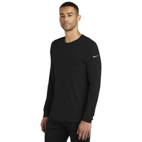 Custom Logo Nike Dri-FIT Cotton/Poly Long Sleeve Tee Shirt