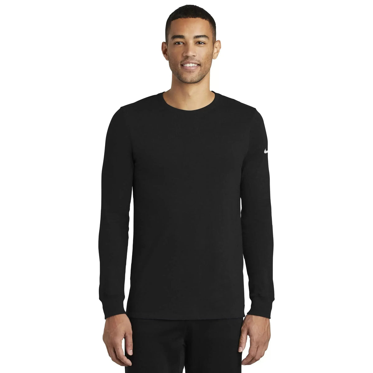 Custom Logo Nike Dri-FIT Cotton/Poly Long Sleeve Tee Shirt