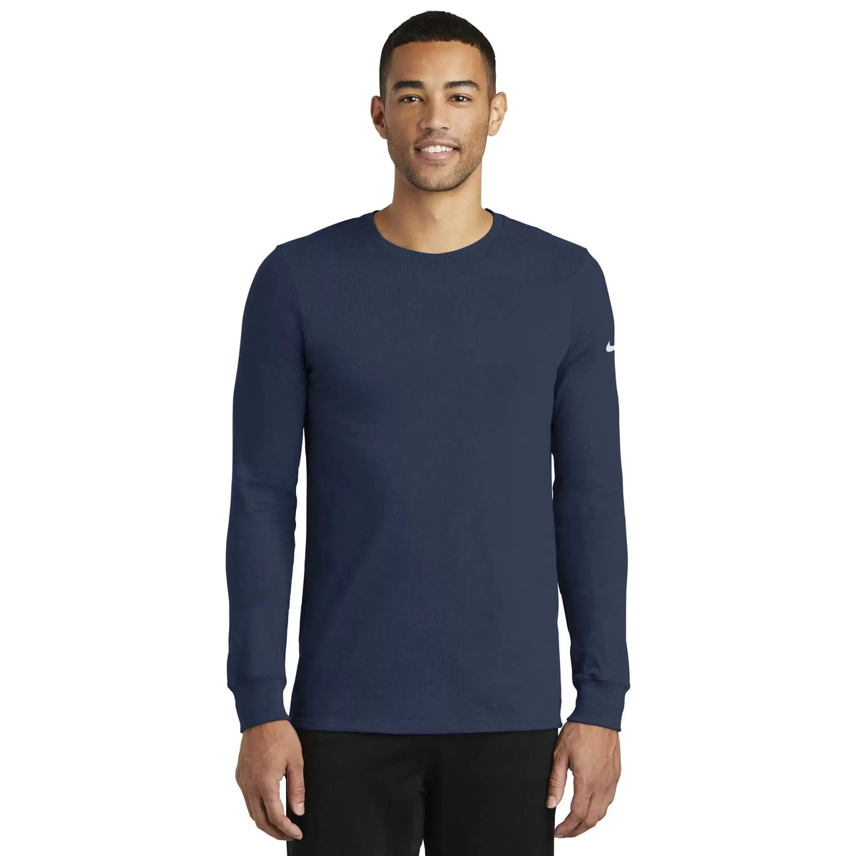 Custom Logo Nike Dri-FIT Cotton/Poly Long Sleeve Tee Shirt