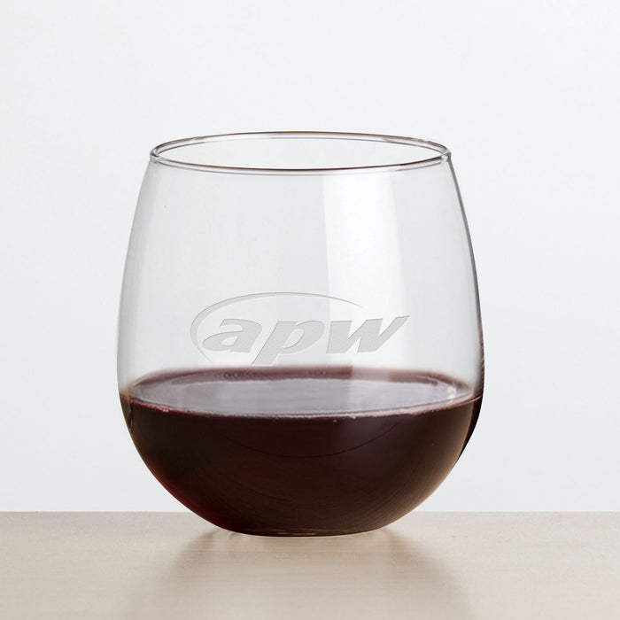 Custom Logo Ossington Stemless Wine - 12oz/16.75oz/17oz - Deep Etch