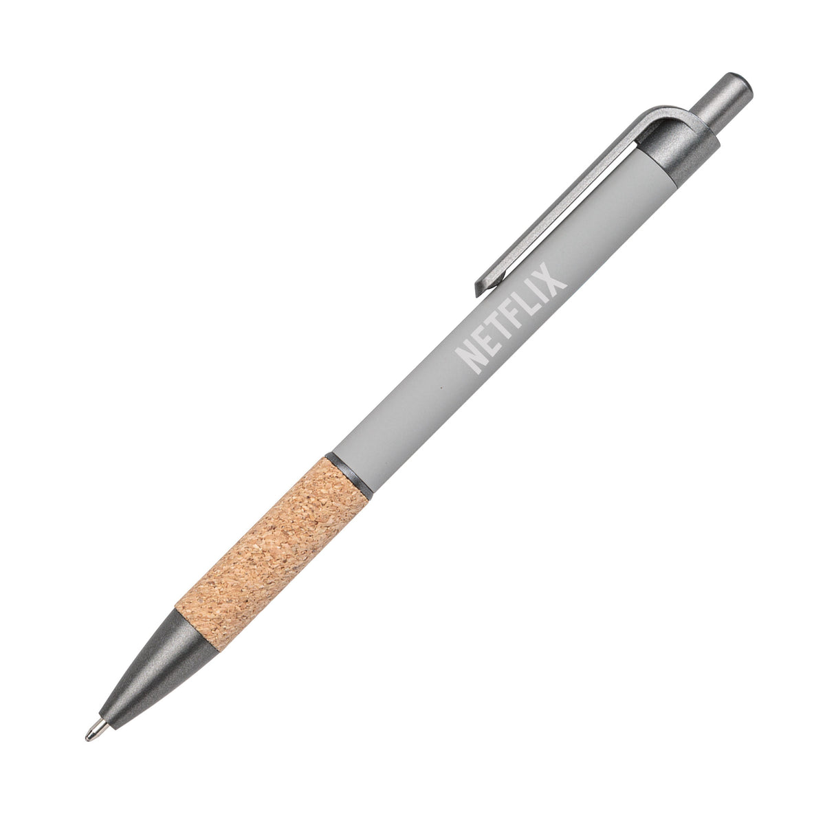 Custom Logo Otto Aluminum Pen w/Cork Grip & Blue Refill