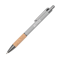 Custom Logo Otto Metal Pen w/Cork Grip & Black Refill